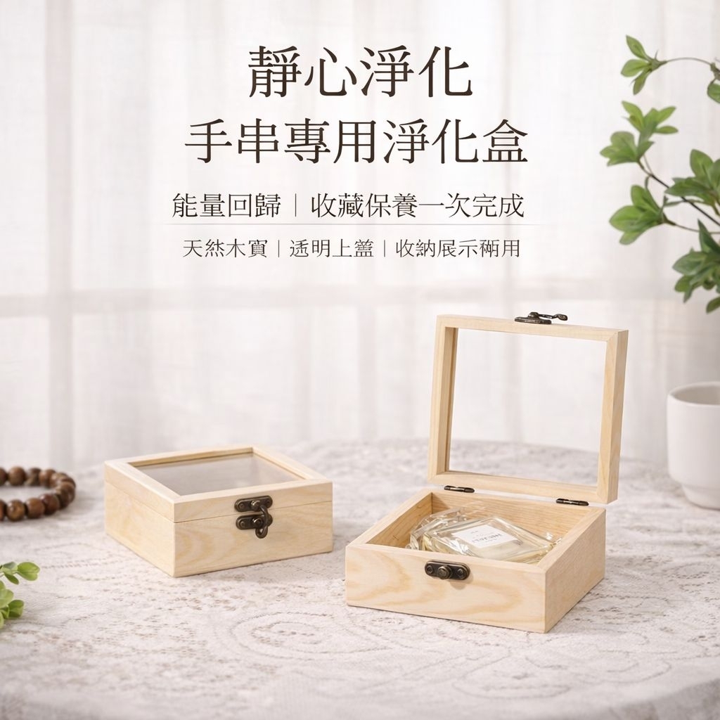 煜瑤精品｜松木手串淨化收納盒