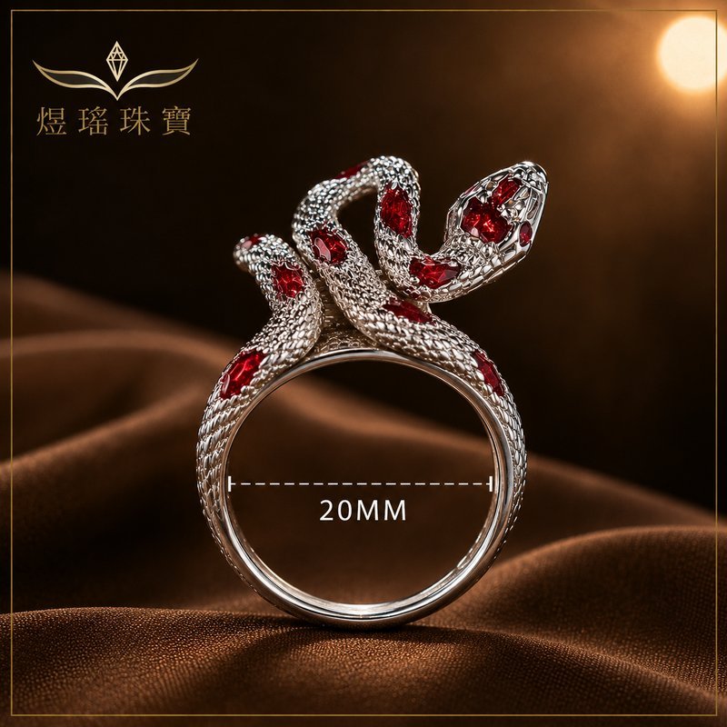 人蛇形復古戒指