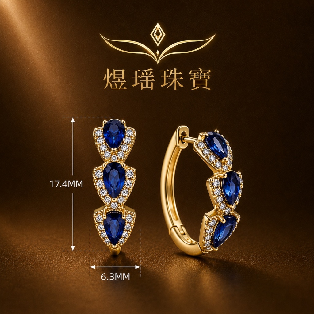 歐美優雅名媛水滴形網紅款耳環